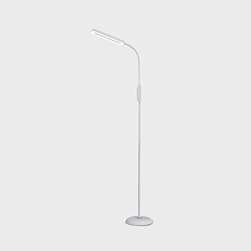 Stehlampe StehlampeAugenpflege Stehlampe mit flexiblem Schwanenhals Stehleselampe für Wohnzimmer Schlafzimmer Büro und SchlafsaalEinstellbare Leselampe (Weiß) Moderne Stehlampe in der Industrie