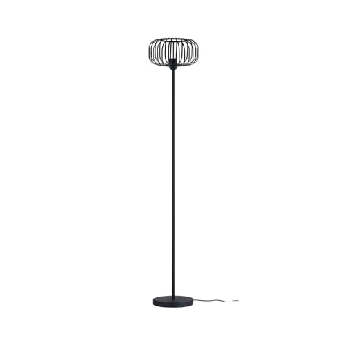 Lindby Stehlampe 'Krish' (Retro, Vintage, Antik) in Schwarz aus Metall u.a. für Wohnzimmer & Esszimmer (1 flammig, E27) - Stehleuchte, Standleuchte, Floor Lamp, Wohnzimmerlampe, Wohnzimmerlampe