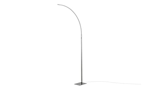 KHG | Stehlampe in Silber aus Metall | Leuchtmittel: LED | Maße: 18,0cm B x 155,0cm H | Funktion: 3-Stufen-Touchdimmer | 1-flammige Basic Stehleuchte fürs Wohnzimmer