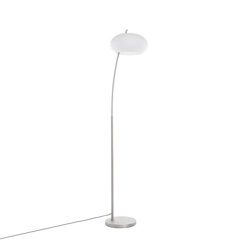 Lucande Stehlampe 'Sharvil' (Design, Modern) in Alu aus Metall u.a. für Wohnzimmer & Esszimmer (1 flammig, E27) - Design Stehleuchte, Floor Lamp, Standleuchte, Wohnzimmerlampe, Wohnzimmerlampe