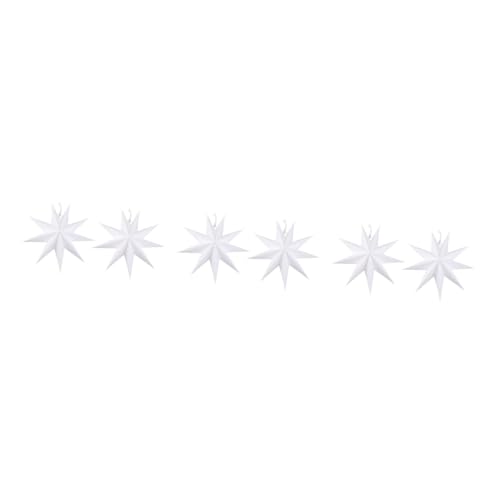 OSALADI 6 Stk kreativer sternförmiger Lampenschirm Festivaldekoration Papier Hochzeitsdekoration hochzeits dekoration Zylinder Laterne Weißer Lampenschirm Stehlampe Sternenlichter Lipgloss