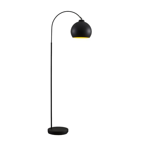 Lindby Stehlampe (Bogenleuchte) 'Minali' (Modern) in Schwarz aus Metall u.a. für Wohnzimmer & Esszimmer (1 flammig, E27) - Stehleuchte, Standleuchte, Floor Lamp, Wohnzimmerlampe, Wohnzimmerlampe