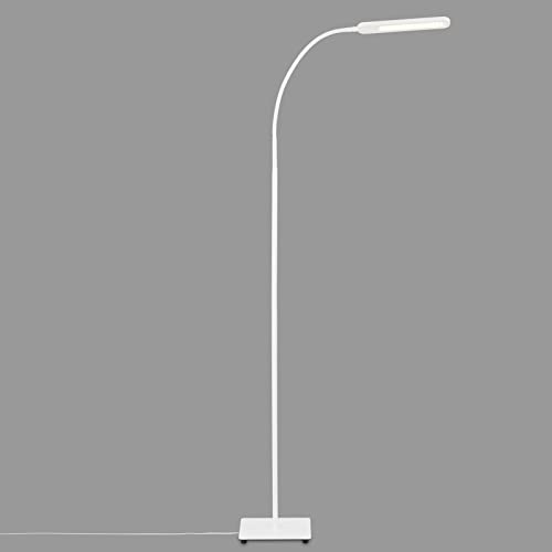 BRILONER - LED Stehlampe mit Touch, dimmbar in Stufen, einstellbar in warmweiß und kaltweiß, Leselampe, Wohnzimmerlampe, Deckenfluter, Standleuchte, Stehleuchte, 20,8x20,8x183 cm, Weiß