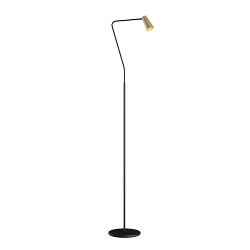 Lucande Stehlampe 'Angelina' (Skandinavisch) in Gold/Messing aus Metall u.a. für Wohnzimmer & Esszimmer (1 flammig, GU10) - Stehleuchte, Standleuchte, Floor Lamp, Wohnzimmerlampe, Wohnzimmerlampe
