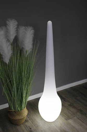 Arnusa Design Stehlampe 115 x 28 cm Farbwechsel mit Akku kabellos Lampe Innen und Außen Dekoleuchte Gartenlampe moderne Leuchte