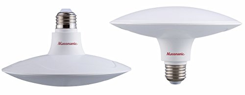 masonanic 2 Packungen masonanic Premium moderne patentierte Led Ufo Anhänger Leuchtmittel 15 W Warm Weiß 3000 K Sockel E27, Lichtleistung entspricht 100 W