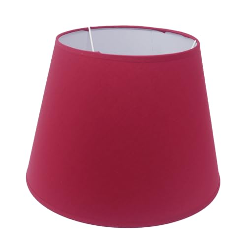 Lampenschirm kegelförmig aus Stoff H 20 x Ø 30 cm für Tisch - Stehlampen (rot)