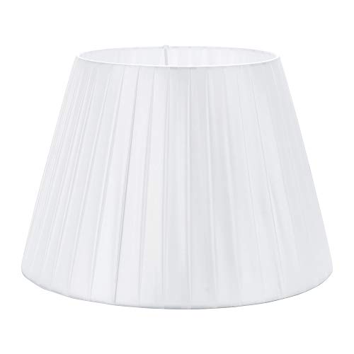 DULEE 15,7 Zoll E27 Schraube Tisch Lampenschirme Für Tischlampe Stehlampe, (Top) 25 cm x (Höhe) 28 cm x (unten) 40 cm, Weiß
