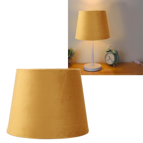 Lampenschirm Ersatz, Stoff Lampenschirm, Konischer Lampenschirm, Dekorativer E27 E14 Samt konischer Lampenschirm für Tisch Nachttisch Stehlampe (GOLD)