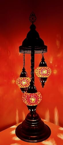 Mosaiklampe Mosaik - Stehleuchte M Tischlampe Stehlampe orientalische lampe Orange-Kreis/Samarkand-Li ghts