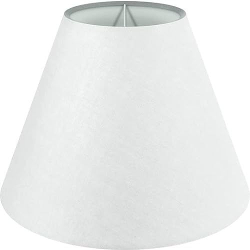 Wogati® Lampenschirm | verschiedene Größen & Farben | Farbe: Weiß/Größe: M | E27 | Baumwolle | Lampenschirm Stehlampe + Lampenschirm Hängelampe + Lampenschirm für Tischlampe
