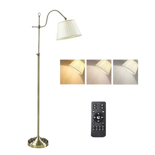 ACMHNC Stehlampe Vintage, LED-Stehleuchte Dimmbar mit Fernbedienung, E27 Retro Metall Standlampe für Wohnzimmer, Schlafzimmer, Büro