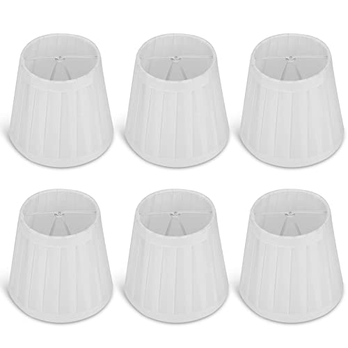 HERCHR 6er-Set Lampenschirme Aus Stoff, Kleine Lampenschirme Weiß Auf Lampenschirmen Für Tischlampen Stehlampen Wandlampen Schreibtischlampe