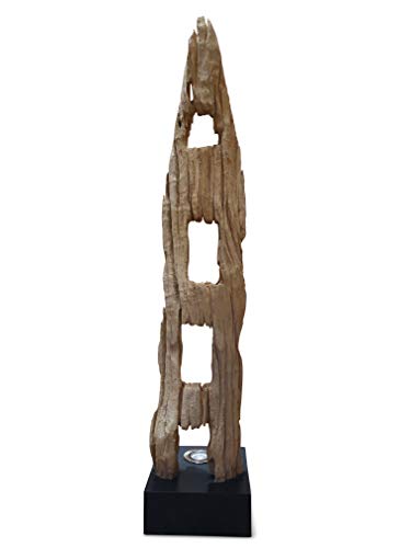 Kinaree 120cm Treibholz Stehlampe PHETCHABURI - Einzigartige Stehlampe mit indirekter Beleuchtung aus einem rustikalen Stück Altholz