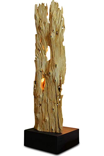 Kinaree Treibholz Stehlampe SUPHANBURI - 90cm Stehleuchte aus Treibholz, geeignet für Wohnzimmer, Flur oder Schlafzimmer
