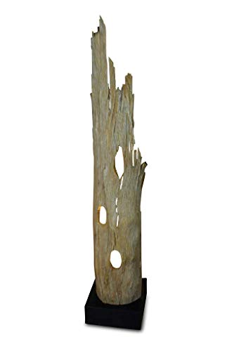 Kinaree Treibholz Stehlampe RANONG - 127cm Stehleuchte aus Teakholz, geeignet für Wohnzimmer, Flur oder Schlafzimmer