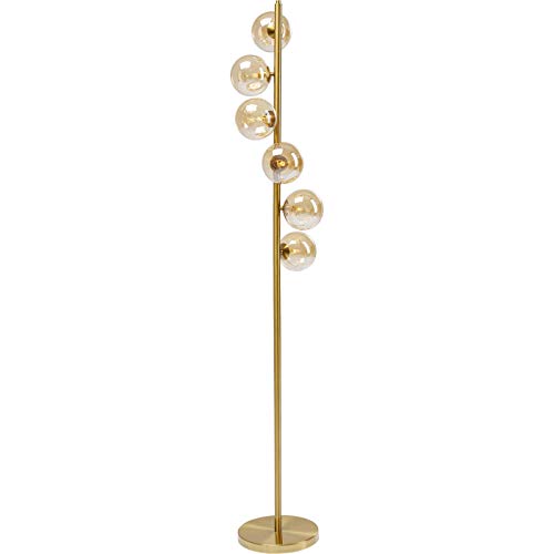 Kare Design Stehleuchte Scala Balls, Gold, Stehlampe, Stahlgestell, Glas Schirm, kein Leuchtmittel inklusive, 160x28x28 cm (H/B/T)