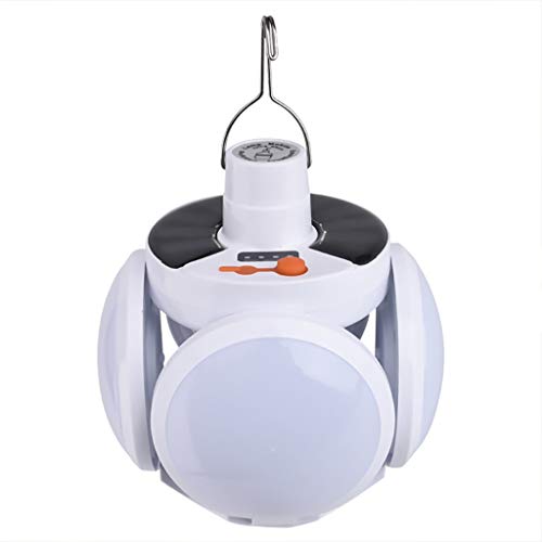 Coolster Fußballlicht Klappbirne Verformbar Garagenlicht Licht Solar UFO E27 Lampe LED LED Licht Baby Stimmungslicht (White, One Size)