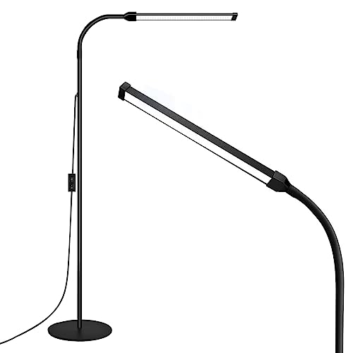 JCOTTON LED Stehlampe Wohnzimmer,Stehlampen Drehbar 360° Stehlampe Dimmbar mit Flexibler Schwanenhals für Schlafzimmer, Wohnzimmer, Wimpernverlängerung (Disc USB)
