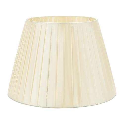 DULEE 15,7 Zoll E27 Schraube Tisch Lampenschirme Für Tischlampe Stehlampe, (Top) 25 cm x (Höhe) 28 cm x (unten) 40 cm, Beige