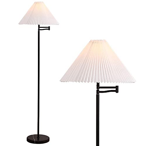 YHQSYKS Schwarze Retro-Stehlampe mit Schwingarm aus Metall, verstellbare vertikale Schreibtischlampe, Industriedesign, E27-Hänge-Leseleuchte, Stehlampe mit Schwingarmen, Lese-Stehlampe