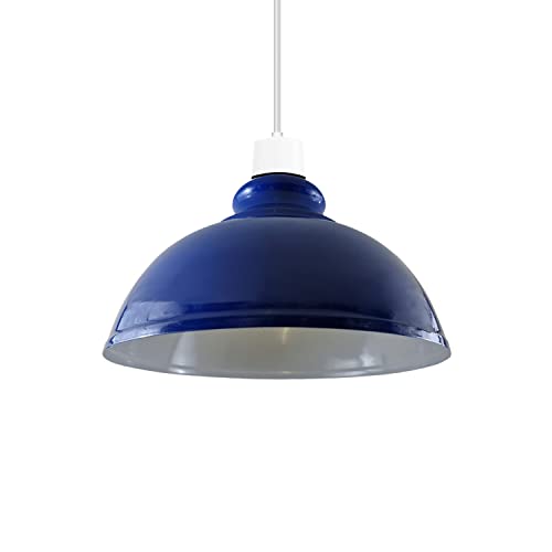 Moderne Retro-Lampenschirme aus Metall, Deckenlampenschirme, Vintage-Industrie-Lampens chirm, 29 cm. (Navy blau)