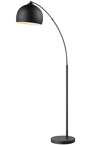  bogenlampe metall lampenschirm in kugel, Moderne Stehleuchte in Schwarz | E27stehlampe, 109 x 172 cm, Scharz Lampenschirm | Stehlampen Flur, Schlafzimmer, Esszimmer