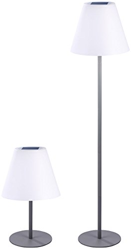 Lunartec Stehlampe ohne Kabel: Kabellose Solar-LED-Tisch- & Stehleuchte, 1,6 W, 50 lm, IP44 (Schnurlose Stehlampe)