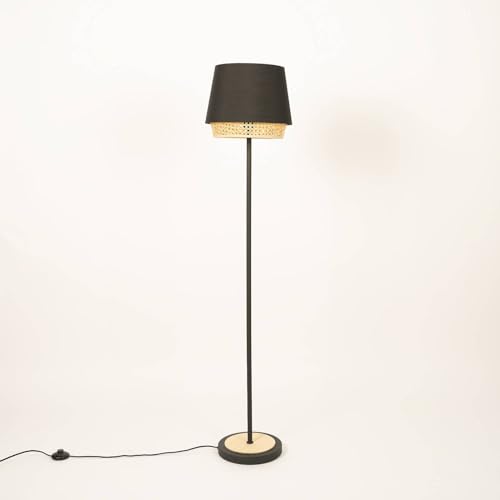 Lindby Stehlampe 'Ananya' (Landhaus, Vintage, Rustikal) in Schwarz aus Metall u.a. für Wohnzimmer & Esszimmer (1 flammig, E27) - Stehleuchte, Standleuchte, Floor Lamp, Wohnzimmerlampe, Wohnzimmerlampe