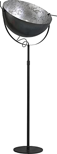 Licht-Erlebnisse Premium Stehlampe (in Schwarz, Höhe 185cm, Halbkugel-Form) Innenleuchte Stehleuchte Standleuchte Standlampe
