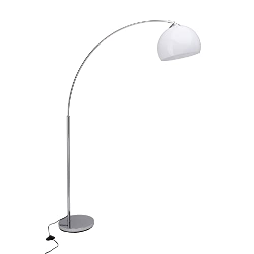 BRILLIANT Lampe Vessa Bogenstandleuchte 1,7m chrom/weiß