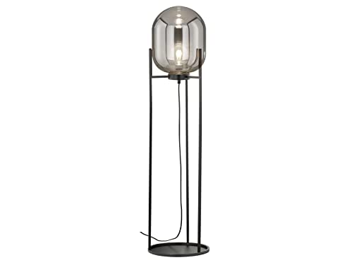 Kleine LED Stehlampe Tripod mit Rauchglas - Bodenleuchte innen 110cm