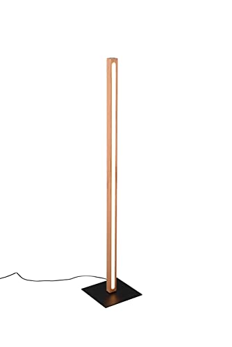 lightling Bella LED Stehleuchte, Stehlampe mit 4-fach Touch Dimmer, puristisches Design, Korpus aus Holz, inkl. 20 Watt Leuchtmittel, Höhe: 115 cm