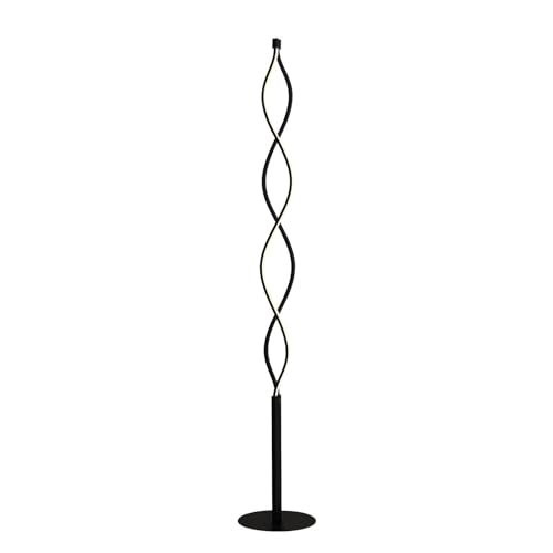 Lindby LED Stehlampe 'Welina' dimmbar (Modern) in Schwarz aus Metall u.a. für Wohnzimmer & Esszimmer (1 flammig,) - LED-Stehleuchte, Floor Lamp, Standleuchte, Wohnzimmerlampe, Wohnzimmerlampe