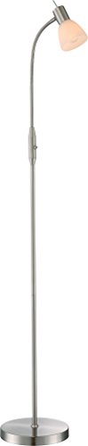 Stehleuchte 1 flammig Stehlampe Leselampe Leseleuchte Spot flexibel Wohnzimmerlampe Glas (Standleuchte, Schalter, Schlafzimmer Lampe, Standlampe, Höhe 146 cm, Fassung 1 x E14)