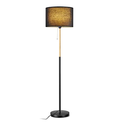 LALISU Stehlampe LED Vintage Lampe Wohnzimmer Vintage Retro Industrial Design E27, 152cm Classic Standlampe für Wohnzimmer, Schlafzimmer, Büro, Hotel (Schwarz)