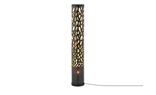 KHG | Stehlampe in schwarz aus Kunststoff | Leuchtmittelfassung: E14 | Maße: 81,0cm H x 13,0cm Ø | Funktion: Glamour Klassische Stehleuchte 1-flammig | modernes Design