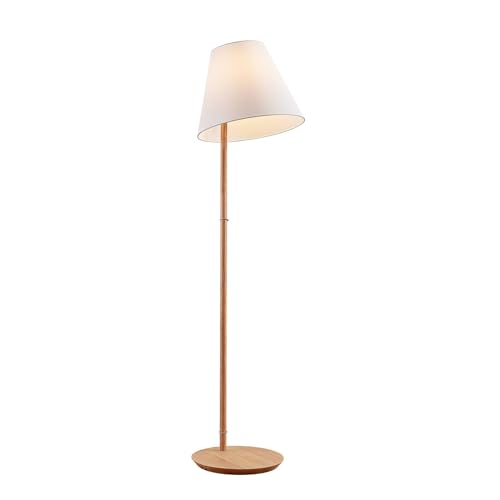 Lucande Stehlampe 'Jinda' (Skandinavisch) in Weiß aus Textil u.a. für Wohnzimmer & Esszimmer (1 flammig, E27) - Stehleuchte, Floor Lamp, Standleuchte, Wohnzimmerlampe, Wohnzimmerlampe