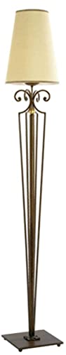 Casa Padrino Luxus Barock Stehleuchte Rost/Gold/Creme Ø 30 x H. 180 cm - Prunkvolle Barockstil Metall Stehlampe mit rundem Lampenschirm - Luxus Qualität - Made in Italy