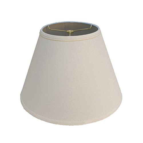 LIANFAFAF Lampenschirm aus weißem Stoff, Klassische runde Tischlampe mit traditionellem Design, Stehlampenschirm, Verschiedene Größen, 46 cm