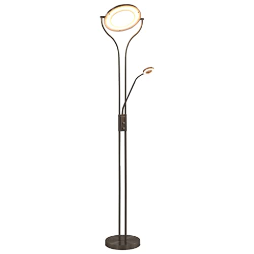 Tidyard Stehlampe Stehleuchte Lampe Leuchte 18 W Silbern 180 cm Dimmbar