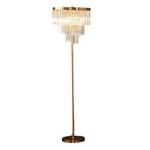 JBKNAN Postmoderne Luxus Kristall Stehlampe,Modernes Design Kreative Nachttischlampe Für Das Schlafzimmer Sofa-Side Atmosphärische Schlafzimmer Stehlampe Stehlampe AA+