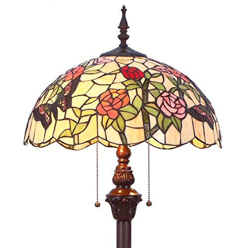 Bieye L31408 65 Zoll Schmetterling Tiffany-Stil Glasmalerei Stehlampe