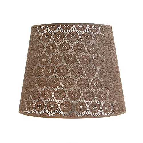 XL Lampenschirm Stoff in Cappuccino für Wohnzimmer Stehleuchten B:38 cm E27 konisch wohnlich blendarmer Leuchtenschirm WILLOW