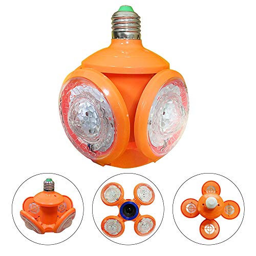 Lixada LED Garagenleuchte, Deformable Football UFO Lampe mit Smart BT Lautsprecher E27 Faltbare LED Lampe Birne 220V Bubble Ball Super helles Licht für zu Hause