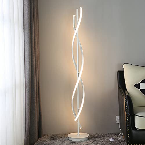 kangten Spiral LED Dimmbar Stehlampe Moderne Nordische Standleuchte LED Nachtlicht 30W 1,35 Meter Dimmbar Kreative Einzigartige für Schlafzimmer Wohnzimmer