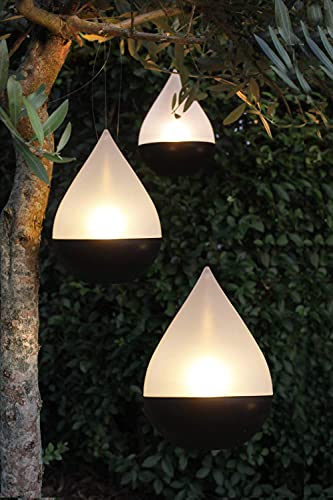 Arnusa Solarleuchte Solarlampe Tropfen 3er Set LED Gartenlampe zum hängen oder Stellen Solar Tischleuchte Hängeleuchte warm-weiß
