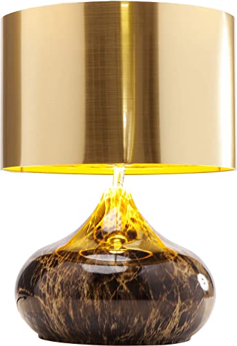 Kare Design Tischleuchte Mamo Deluxe, Schreibtischlampe edel, Nachttischlampe gold, Mehrfarbig, (H/B/T) 41x30x30cm