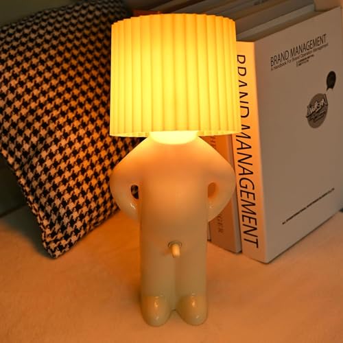 Umikk Kreative Lampe A Little Shy Man, Lustige LED Tischleuchte, Schüchterner Mann-Lampe, Kreative Tischlampe Mit Schirm, Romantische LED Nachttischlampe Schlafzimmerlampe