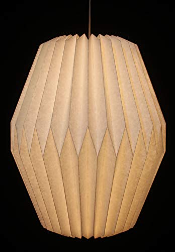 GURU SHOP Origami Design Papier   Modell Portofino, 40x30x30 cm, Asiatische Deckenlampen + Lampenschirme aus Papier & Stoff